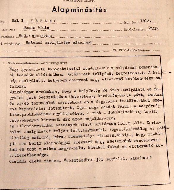 Alapminősítés: megfelelt / Forrás: Hamvas