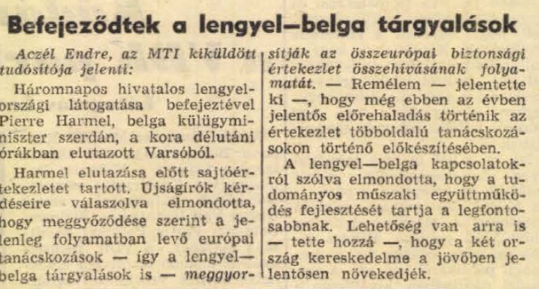 Aczél Lengyelországból / Forrás: Arcanum.hu