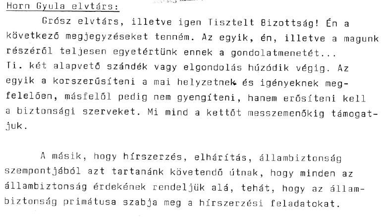Bizottsági ülés, 1989. június, részlet / ill.: PS
