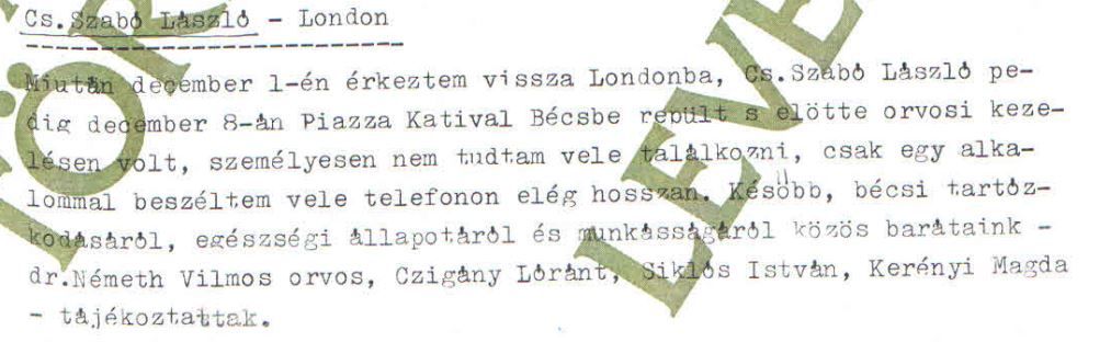 Egy hosszú jelentés apró részlete / Forrás: ÁBTL