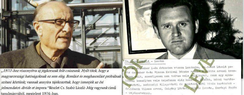 Cs. Szabó László és Kutasi Kovács titkos munkatárs / Montázs: PS