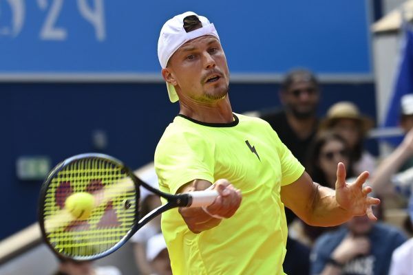 Fucsovics Márton ragyogóan teniszezett a spanyol salakkirály, Rafael Nadal ellen.<br />Fotó: MTI/Kovács Tamás