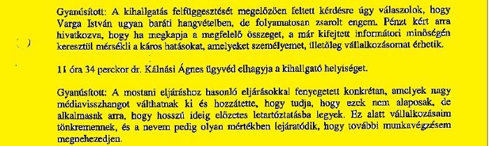 Vizót zsarolta Varga