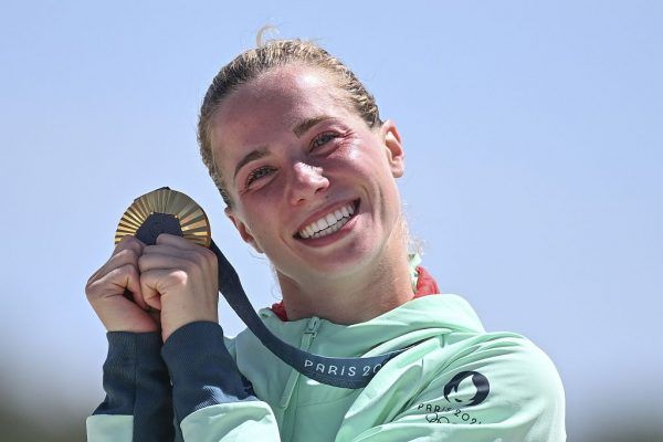 Gulyás Michelle egyéni olimpiai bajnoki aranyérmet nyert Párizsban a nyári olimpián, ami meghozta számára az Év Női Sportolója elismerést is 2024-ben. Fotó: MTI/Illyés Tibor