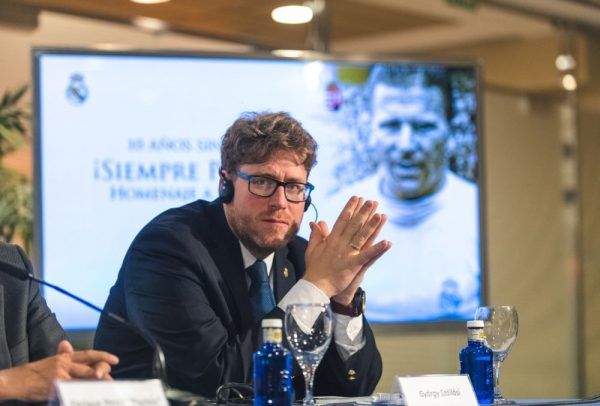 Szöllősi György Madridban is a Puskás- ügy nagyköveteként tevékenykedett. Fotó: Puskás Akadémia