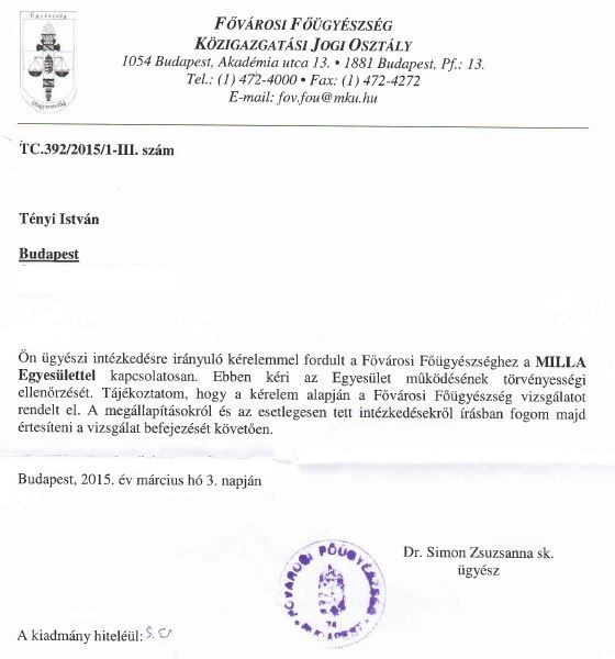 Az ügyészség határozata. Fotó: PestiSrácok.hu