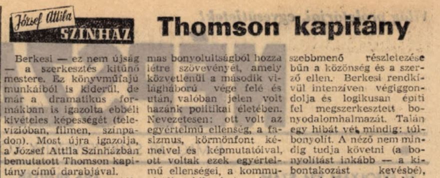 Lelkes kritikák / Forrás: Arcanum.hu/Népszava