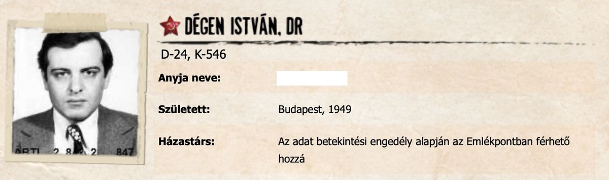 Dégen elvtárs / Forrás: Szigoruantitkos.hu