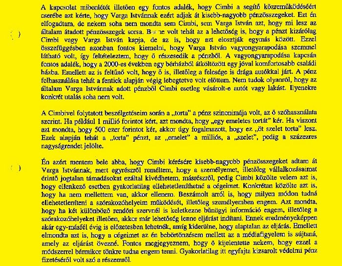 Cimbi zsarolja Vizót