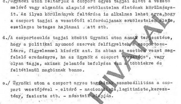 A bomlasztás lépései / forrás: Lejáratás és bomlasztás