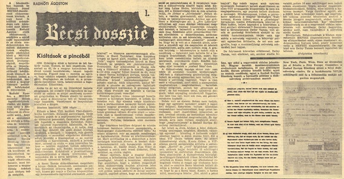 Radnóti leleplezése a magyarországi propagandában / Forrás: Magyar Ifjúság, 1966