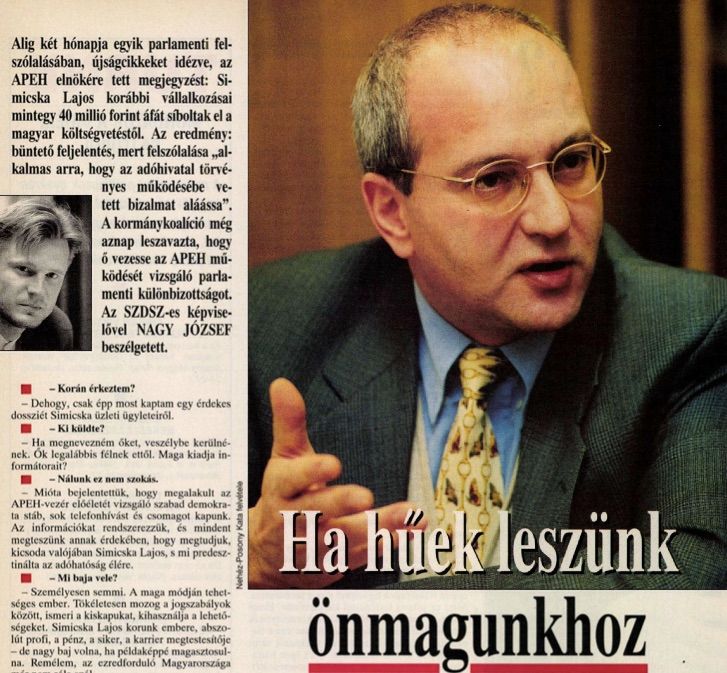 A hűség fontos. Eörsi Mátyás a 168 órában / Forrás: Arcanum