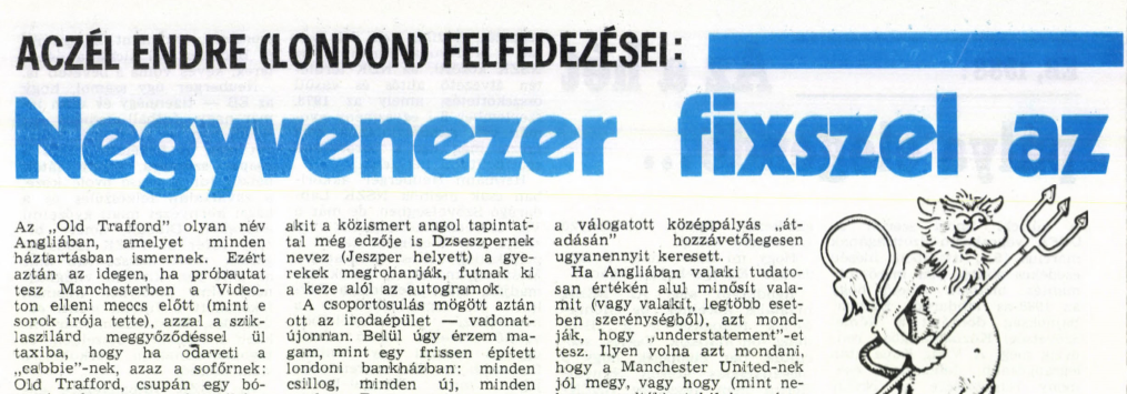 Aczél Endre Londonból, Képes Sport / Forrás: Arcanum.hu