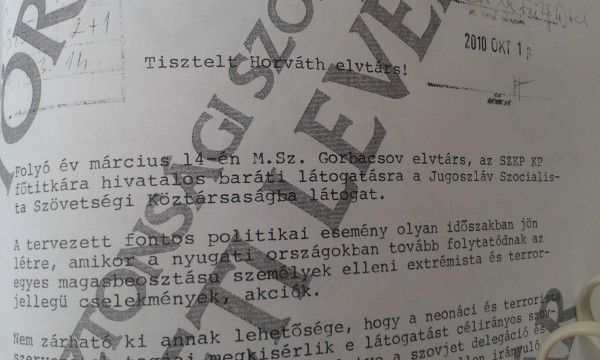 Horváth elvtárs saját kezébe