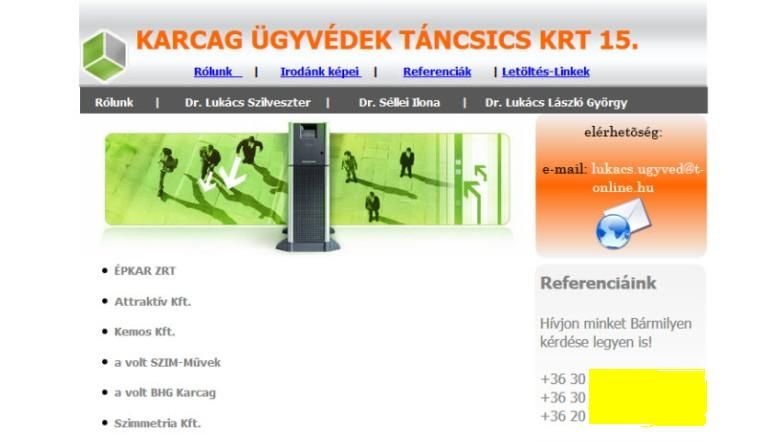 A Lukács ügyvédfamília az ÉPKAR-t is feltüntette referenciái között.