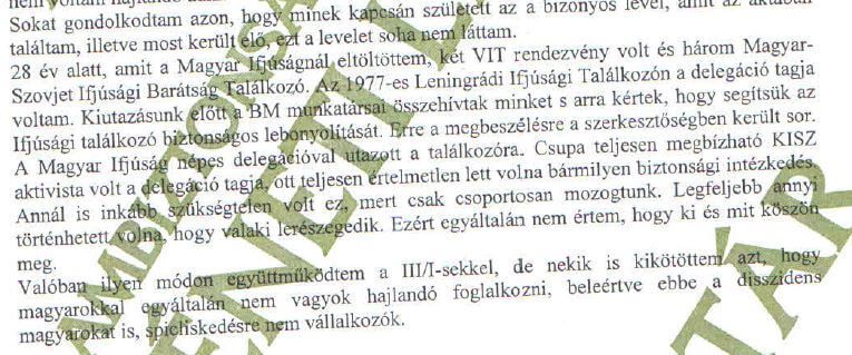 Hahn Péter: az ember, aki ott sem volt / Forrás: ÁBTL