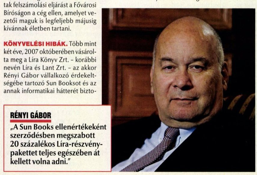 Rényi Gábor a Figyelőben / Forrás: Figyelő