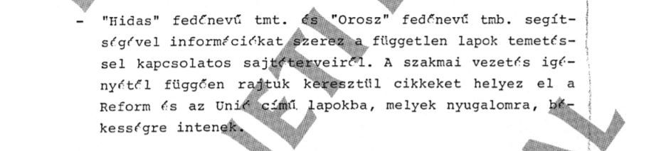 Hidas újabb megbízása / Forrás: ÁBTL/ Hamvas Intézet