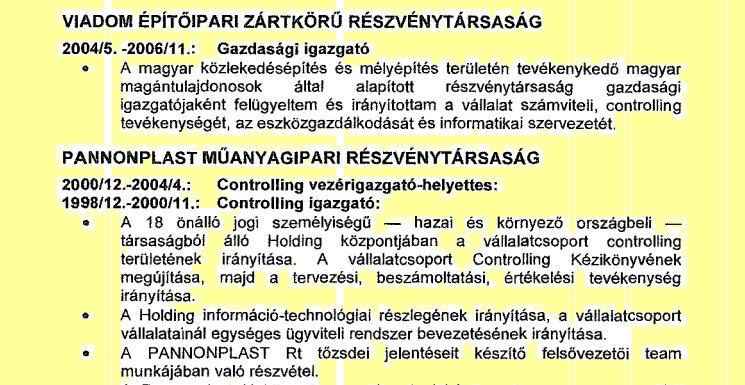 Részlet Nemesdy CV-jéből: kalandos élet.