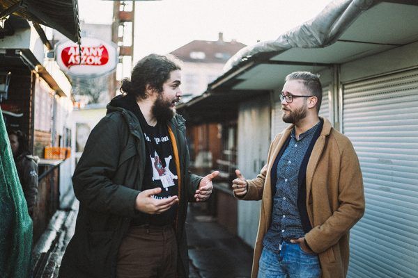 Bal oldalon a riporter, jobb oldalon Trombitás / Fotó: Horváth Péter Gyula