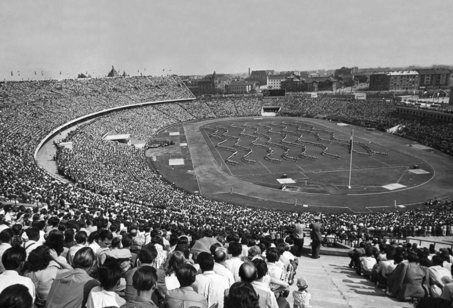 A Népstadion megnyitója / Fotó: Fortepan.hu, ad.: Kovács József