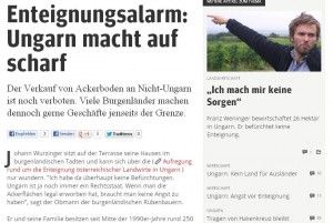 Kisajátításról ír a Krone