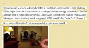 Részlet az Insiderblogból. Egy nappal előbb megmondták...