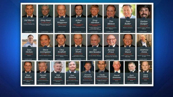 Alabamában az abortusz törvényt megszavazó szenátorok – fotó: ABC
