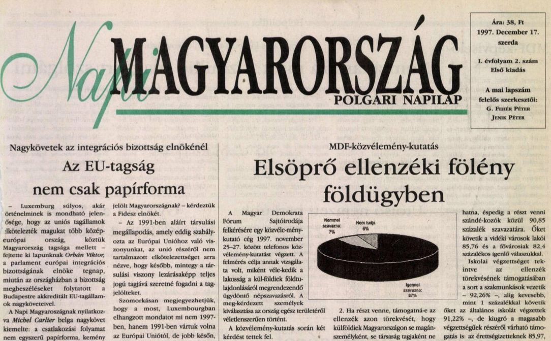 A Napi Magyarország 2. száma / Forrás: Arcanum.hu