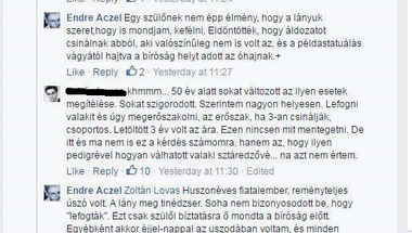 Aczél elvtárs hírhedt bejegyzése / Forrás: Facebook