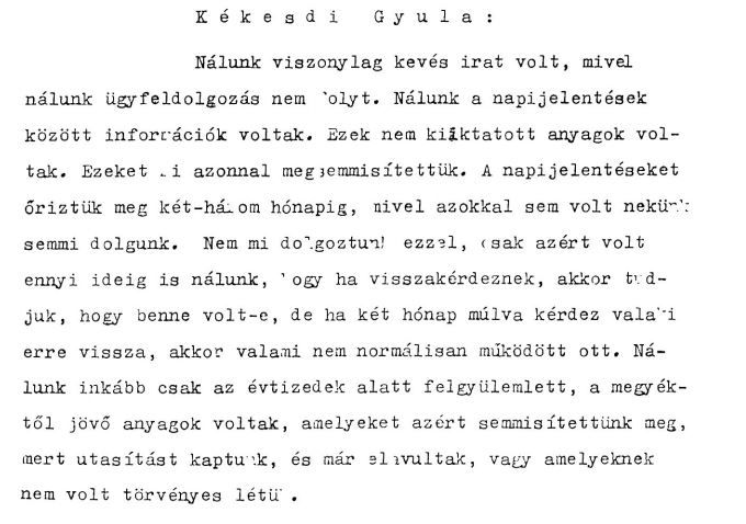Kékesdy meghallgatása / Ill.: PS