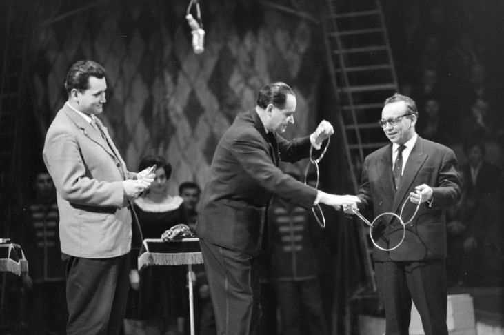 Fővárosi Nagycirkusz, középen Rodolfo (Gács Rezső) / Fotó: Fortepan.hu, ad.: Szalay Zoltán