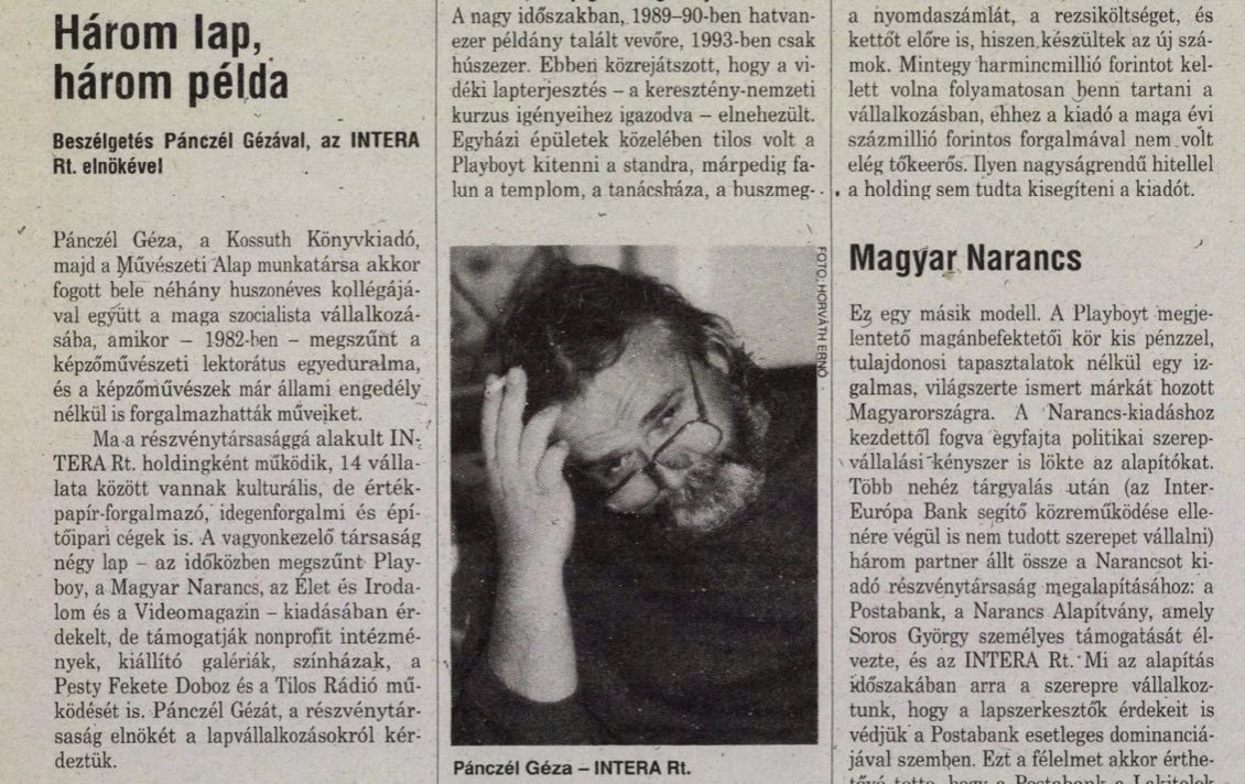 Kőszeg Ferenc interjúja Pánczél Gézának / Forrás: Beszélő/Arcanum