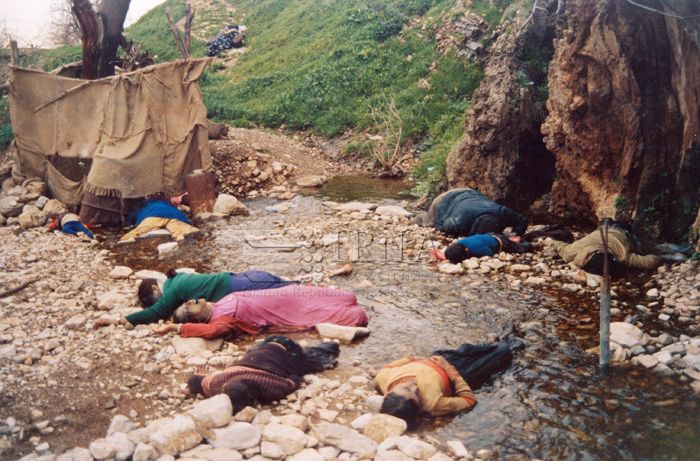 Szaddám Huszein mérges gázt vetett ve kurd civilek ellen Halabja városánál, 1988-ban (kép: theiranproject.com)