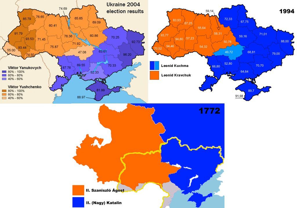 Az ukrán választások időtlen idők óta rendkívül hasonló eredményeket hoznak, de hát a tökéletes történelemhamisítás olyan, mint a tökéletes bűntény. Előbb-utóbb úgyis elhasalsz valamin.