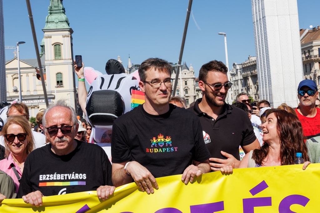 20250628 -- Budapest Pride, LMBTQ, Niedermüller Péter, Karácsony Gergely, Szabó Tímea // fotó: Hatlaczki Balázs