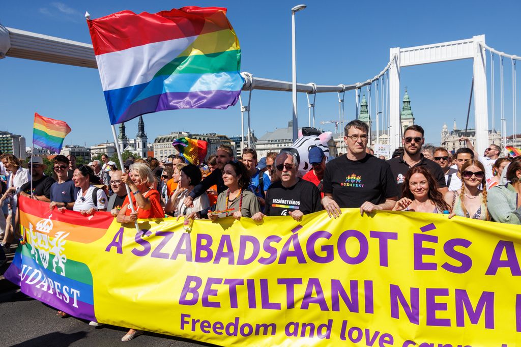 20250628 -- Budapest Pride, LMBTQ, Niedermüller Péter, Karácsony Gergely, Szabó Tímea // fotó: Hatlaczki Balázs