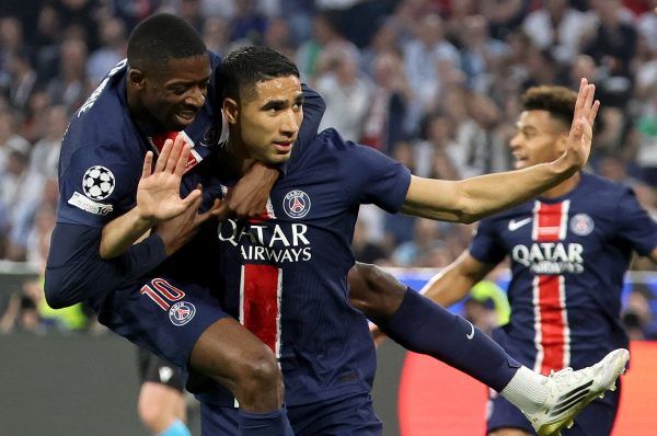 Achraf Hakimi és társai ma ellenállhatatlanul futballoztak és teljesen megérdemelten nyerték meg a Bajnokok Ligáját.<br />Fotó: MTI/EPA/Ronald Wittek
