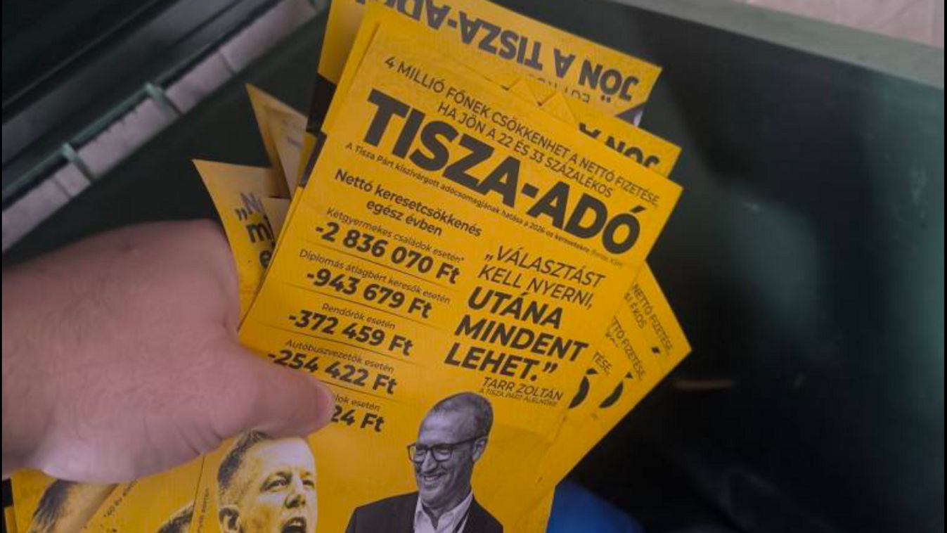 Fáj az igazság az ellenzéknek a Tisza-adóról, ezért inkább kilopkodják a szórólapot mások postaládáiból
