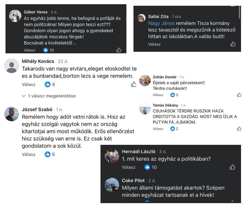 Az egyházellenesektől hemzseg a Tisza párt.