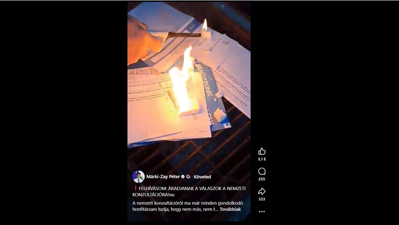 Márki-Zay azt javasolja híveinek, kreatív módon gyújtsák fel a nemzeti konzultációs íveket