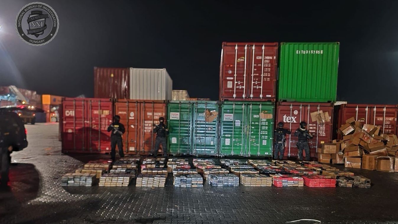 Kokain tonnaszám (Forrás: police.hu)