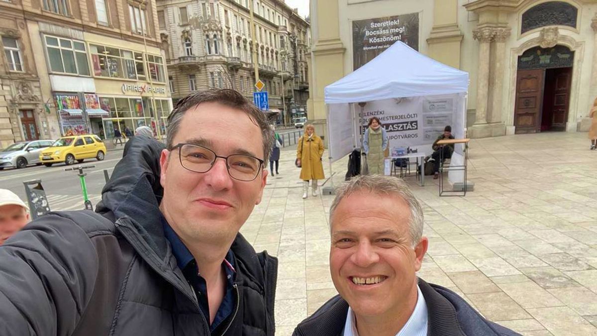 Juhász Péter Karácsony Gergellyel az elbukott választás előtt. Uszítók egymás között.