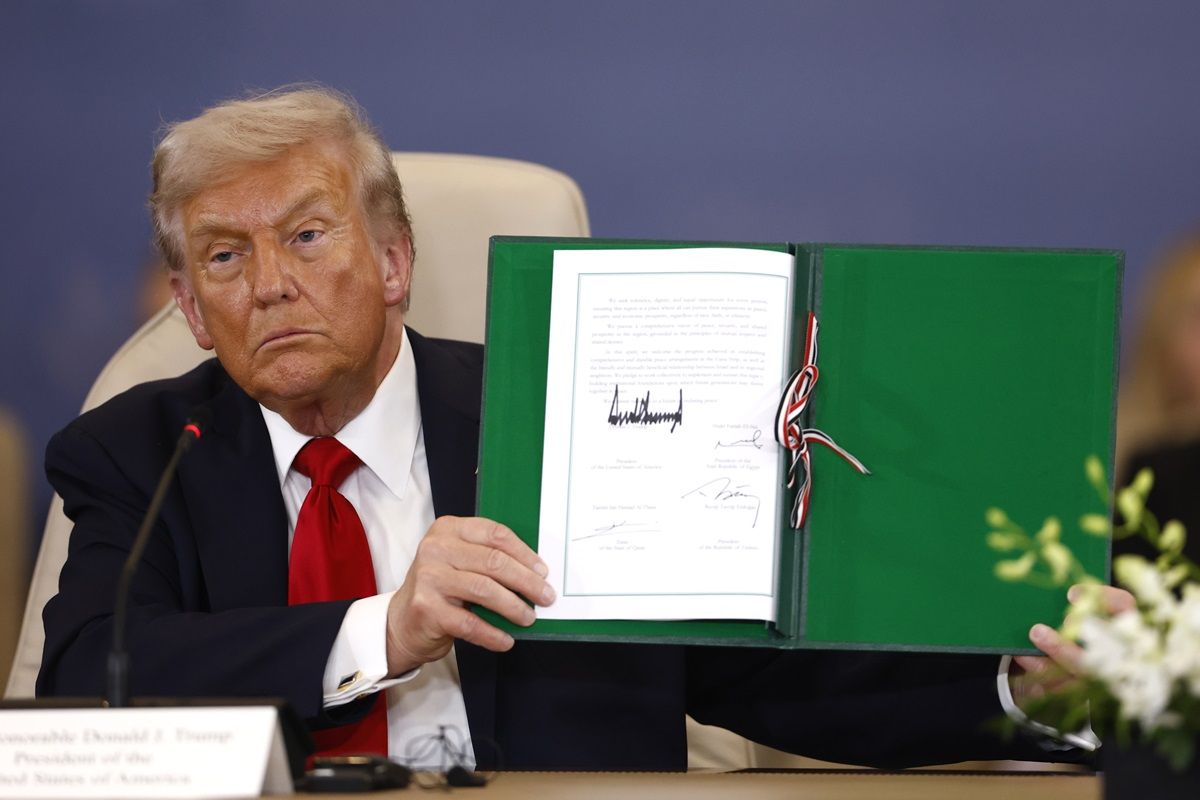TRUMP, Donald; SZÍSZI, Abdel-Fattáh esz-; GUTERRES, António