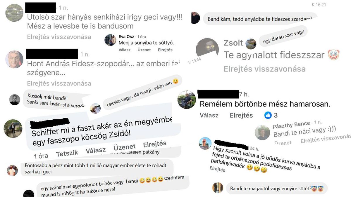 Fenyegetik Hont Andrást a tiszások a Facebook oldalán.