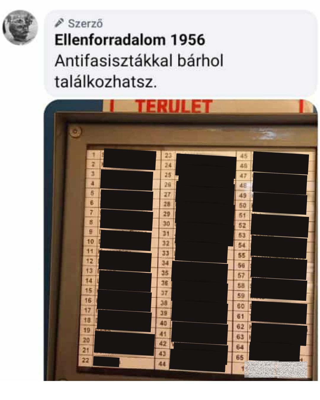 antifa, Lipták Tamás, Ellenforradalom 1956