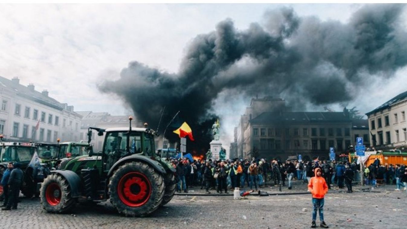 Több ezer gazda tüntet Brüsszelben az EU-Mercosur megállapodás ellen