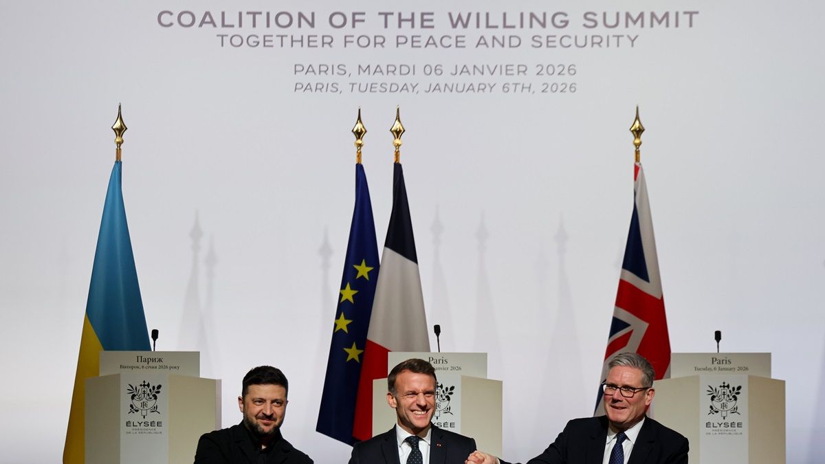 Hajlandók ülése Párizsban - Fegyveres erők ukrajnai telepítéséről állapodott meg a brit és a francia kormány Kép