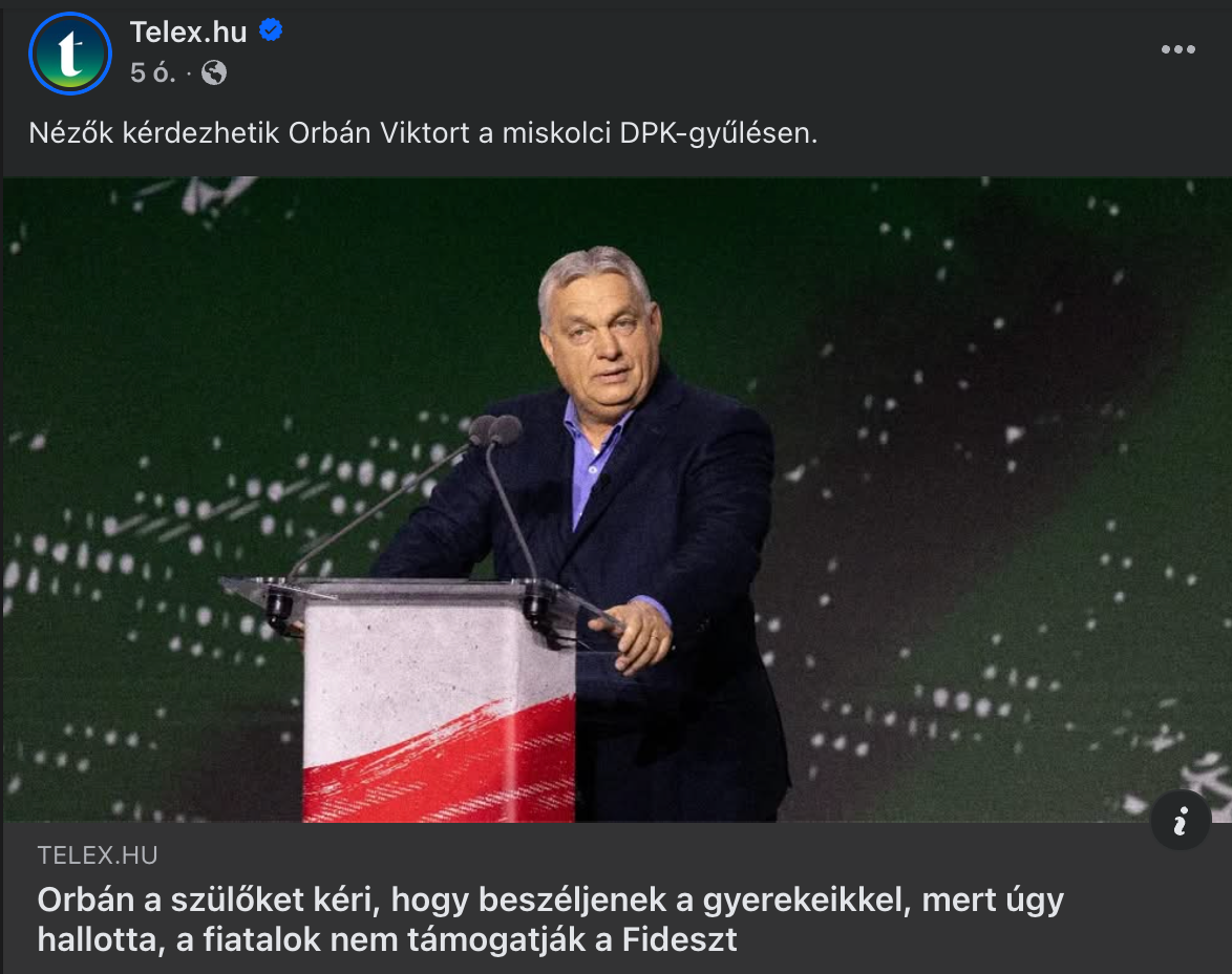Nem, kedves Telex, Orbán nem arra kéri a szülőket, hogy neveljenek "fideszes" gyerekeket