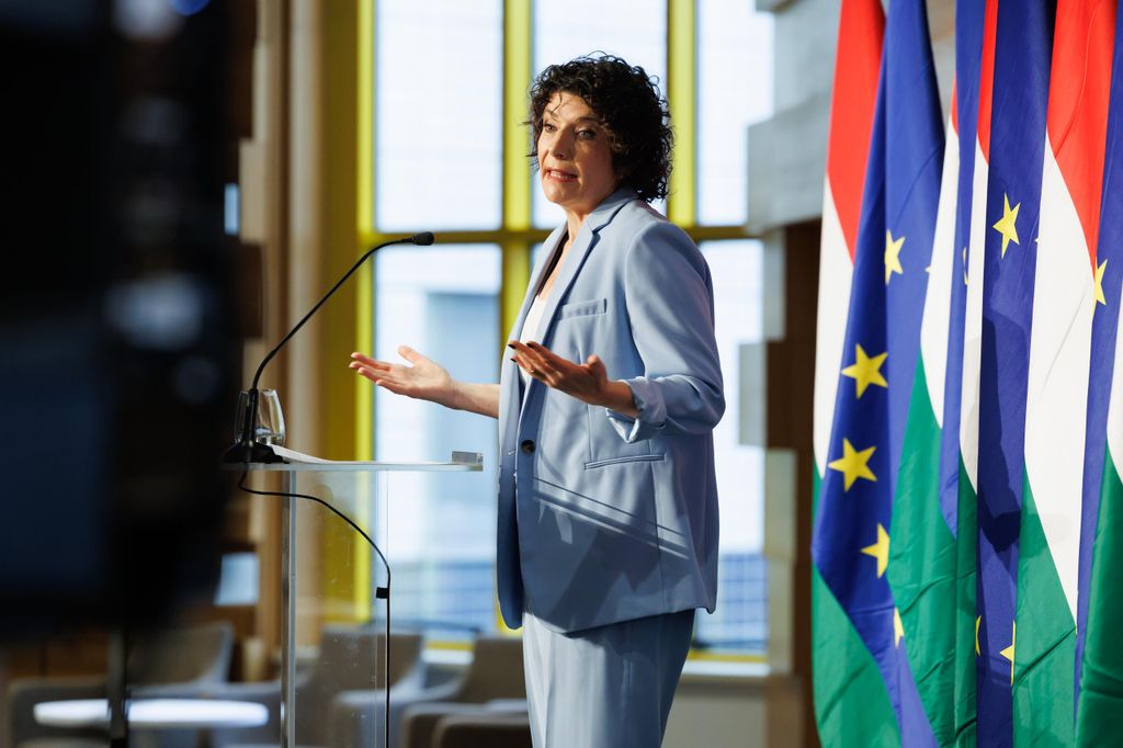 20260131 -- Dobrev Klára évértékelő beszéde a Helia Hotelben. // fotó: Hatlaczki Balázs